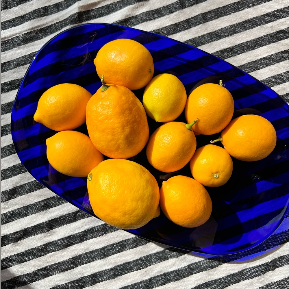 Cobalt blue serving platter